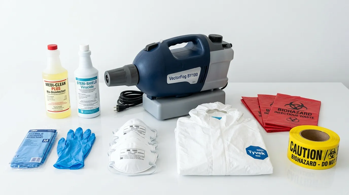 Professional biohazard remediation crew working in Port Charlotte