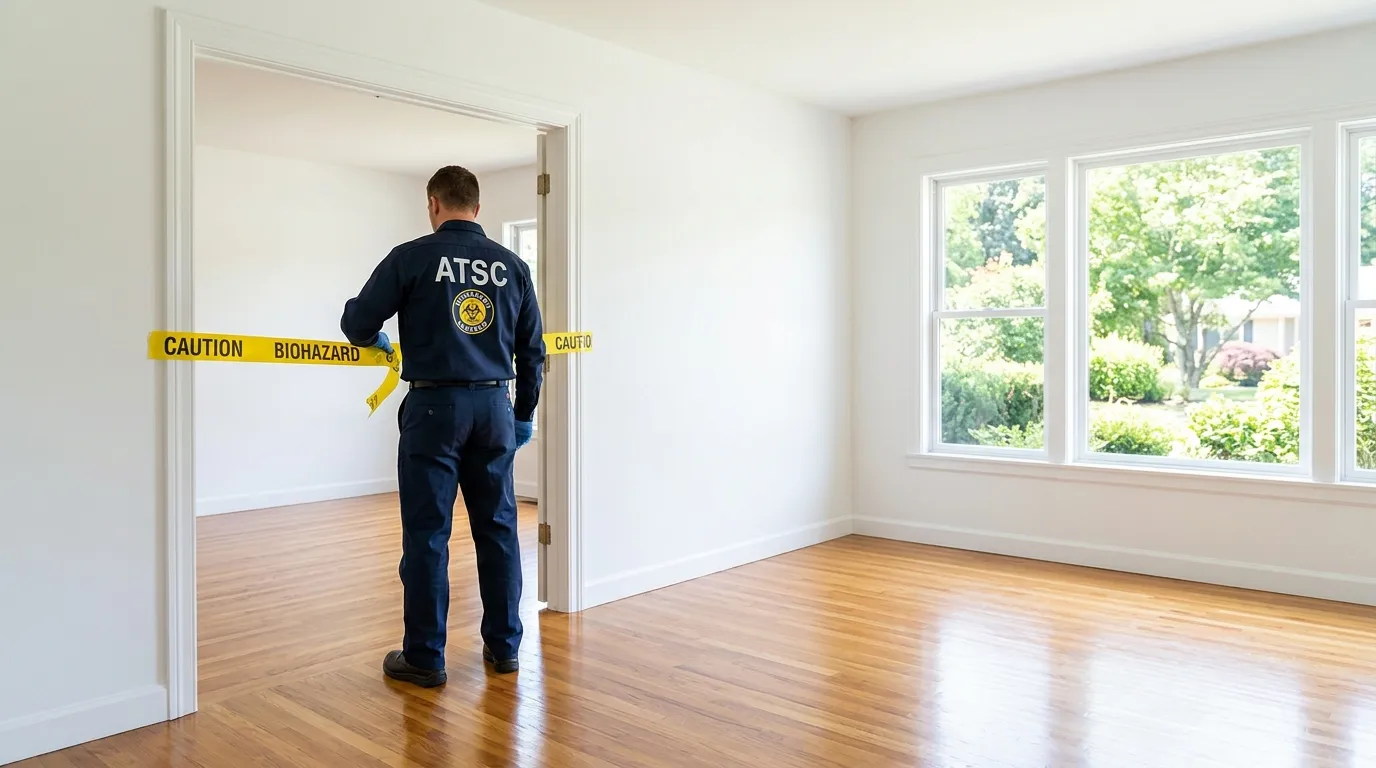 Certified biohazard cleanup crew performing Decomposition Cleanup in Port Charlotte